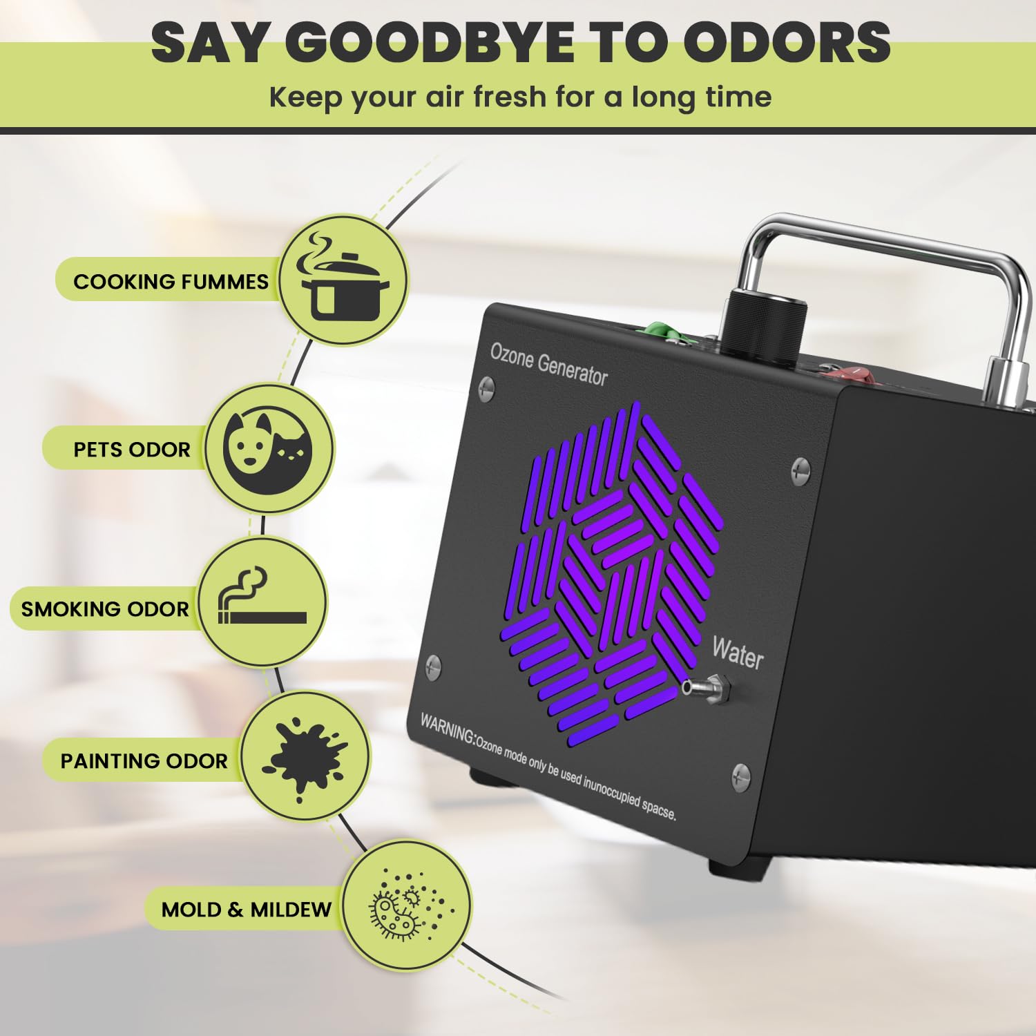 Medvoe ozone purifier home car black image