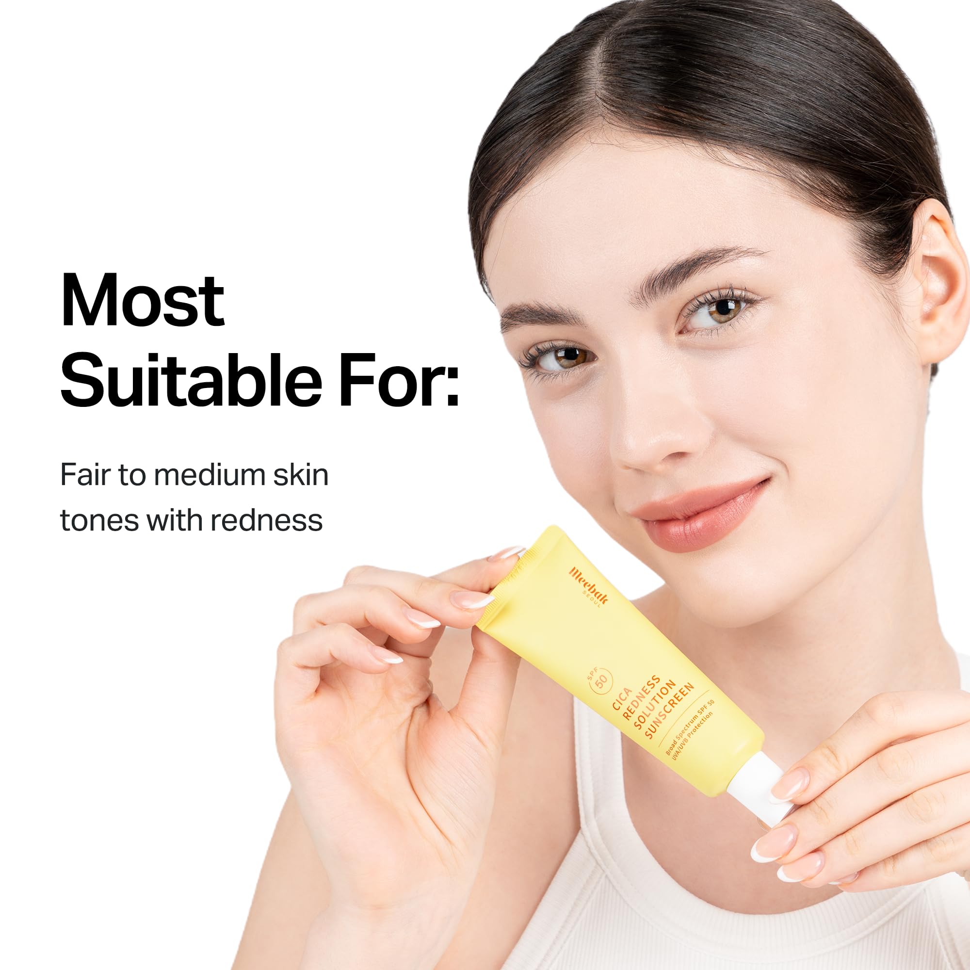 Meebak redness neutralizing shade adjustment on skin