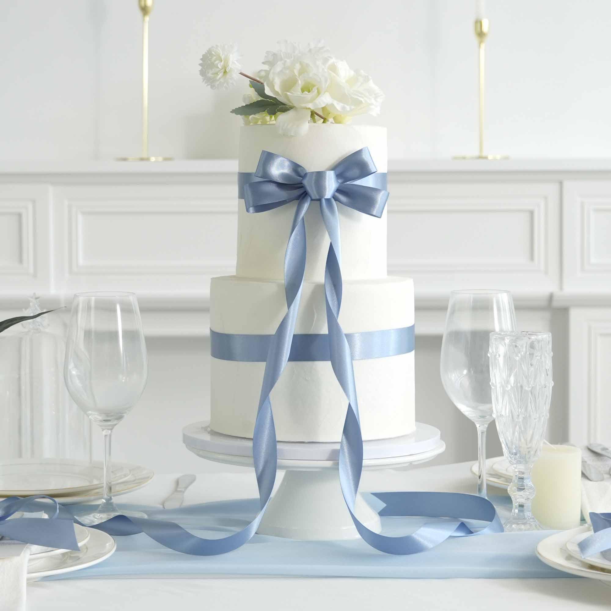 Two sided satin ribbon no metallic material