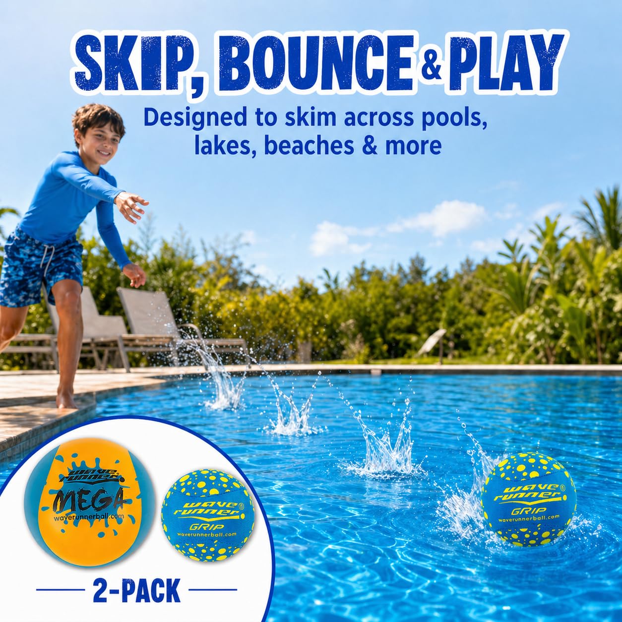 Mega Ball 3.2 inch Wave Runner for pools and beaches