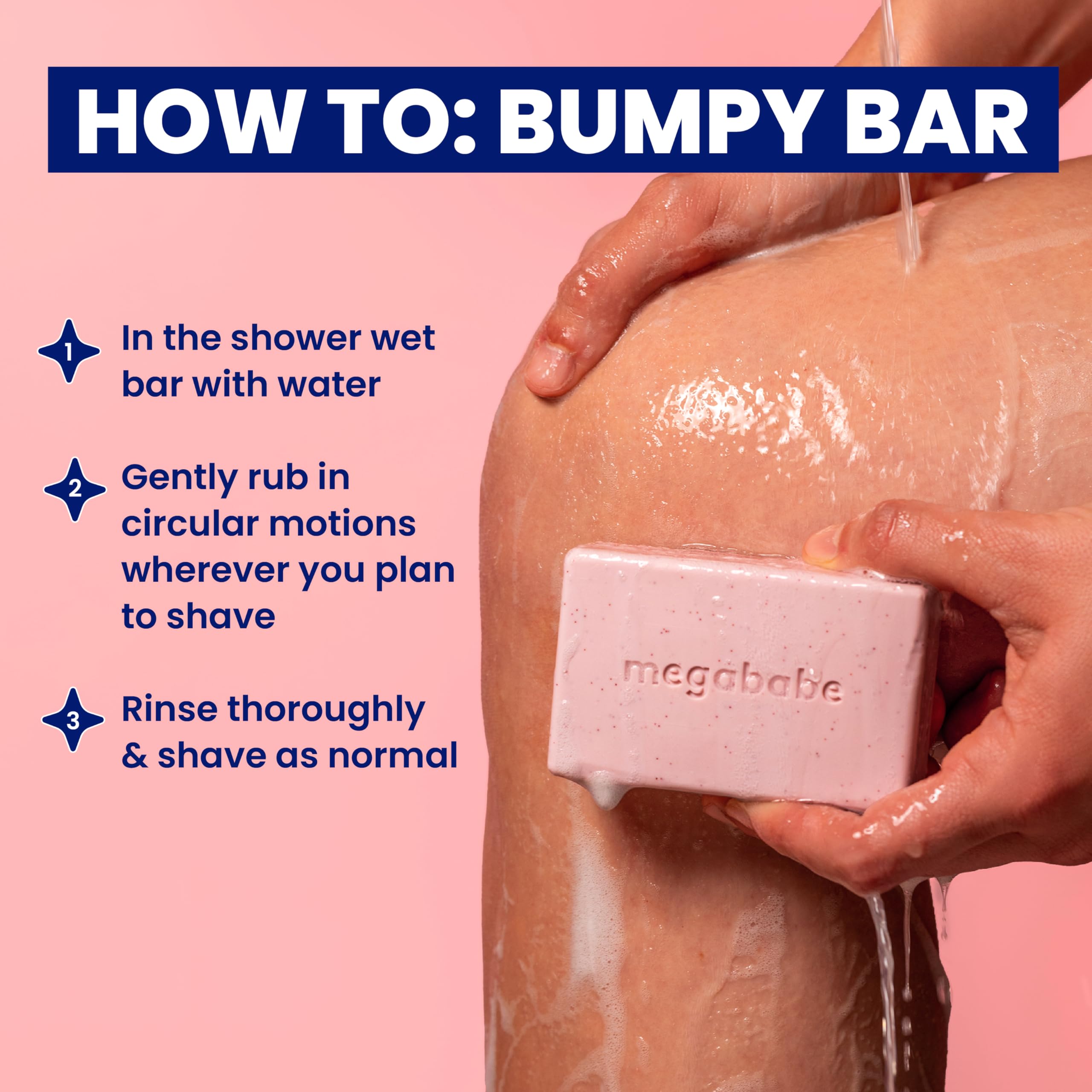 Megababe Bumpy Bar Pre-Shave Exfoliating Scrub solid bar