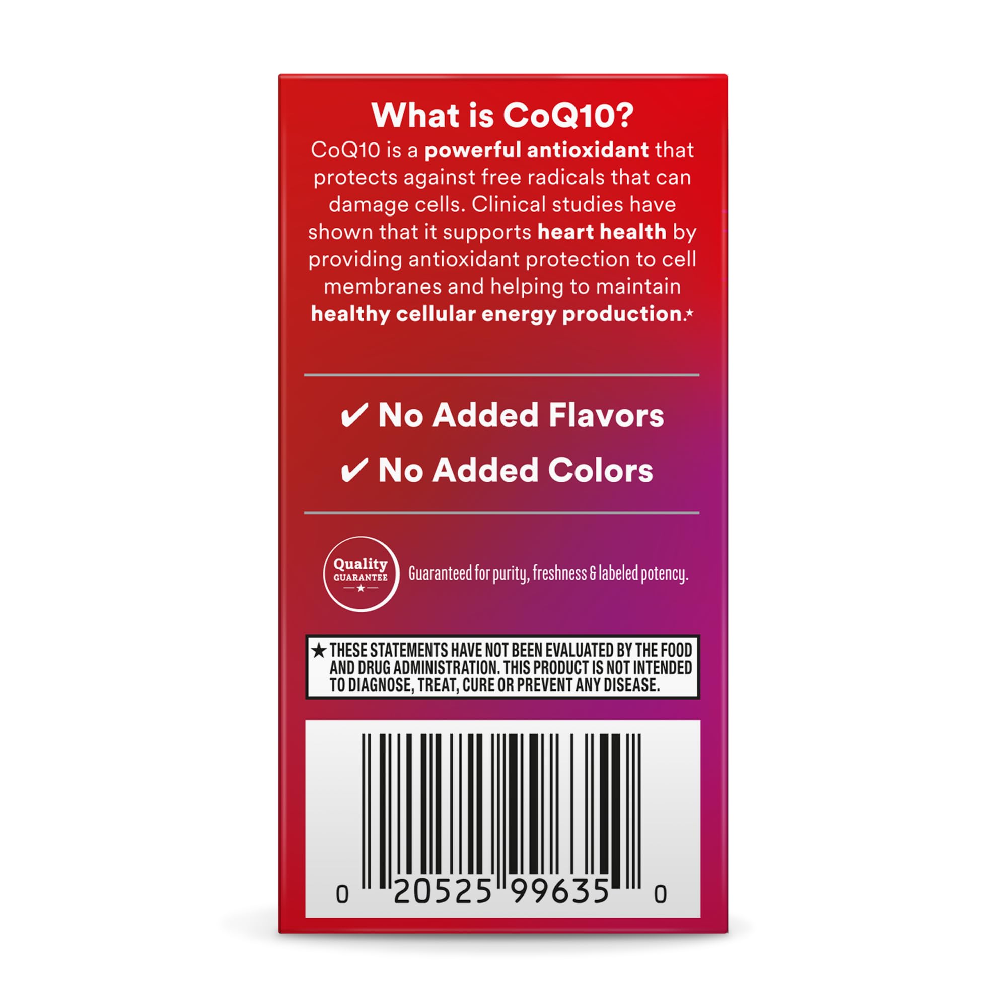 MegaRed advanced CoQ10 200mg bottle side view