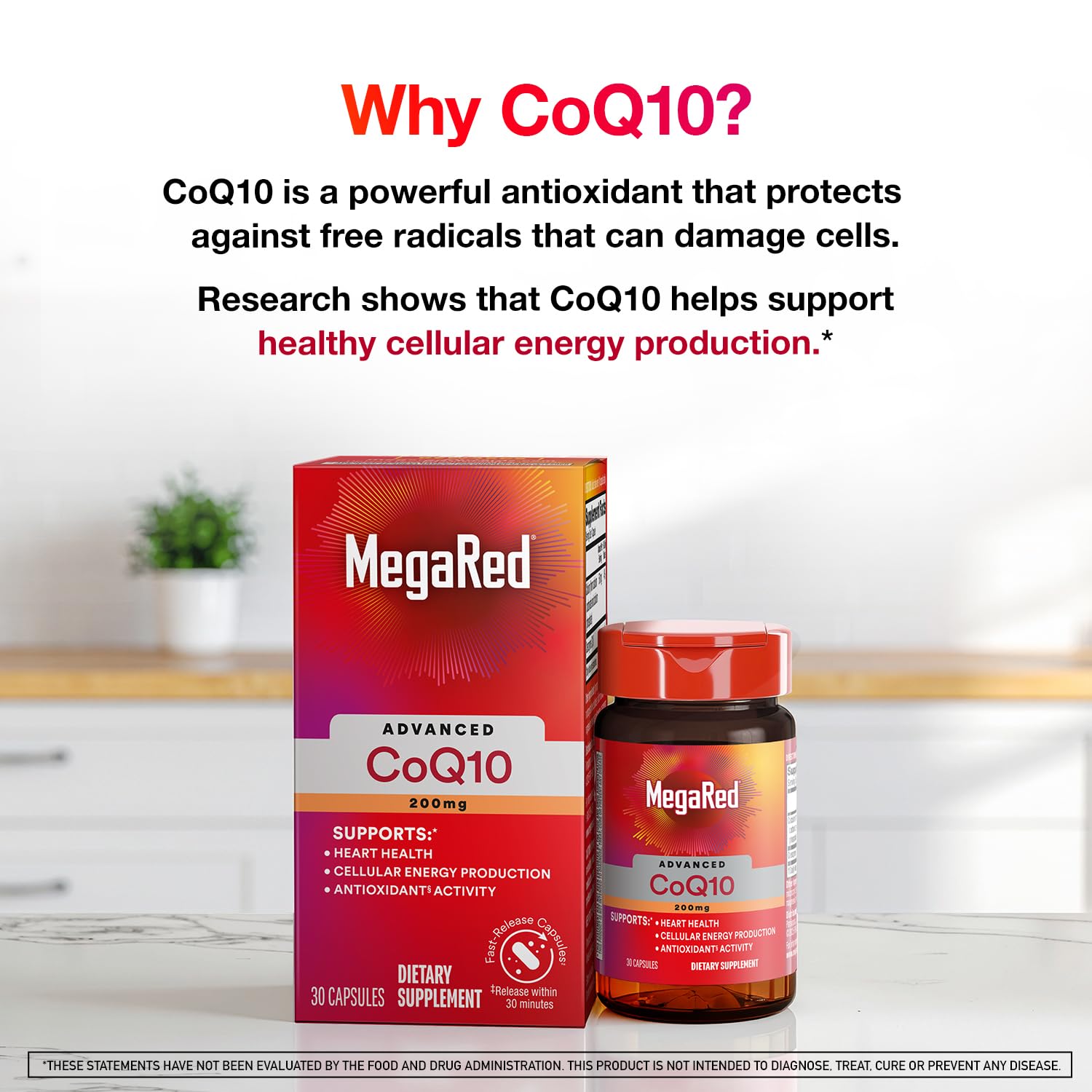 CoQ10 energy capsules MegaRed 200mg