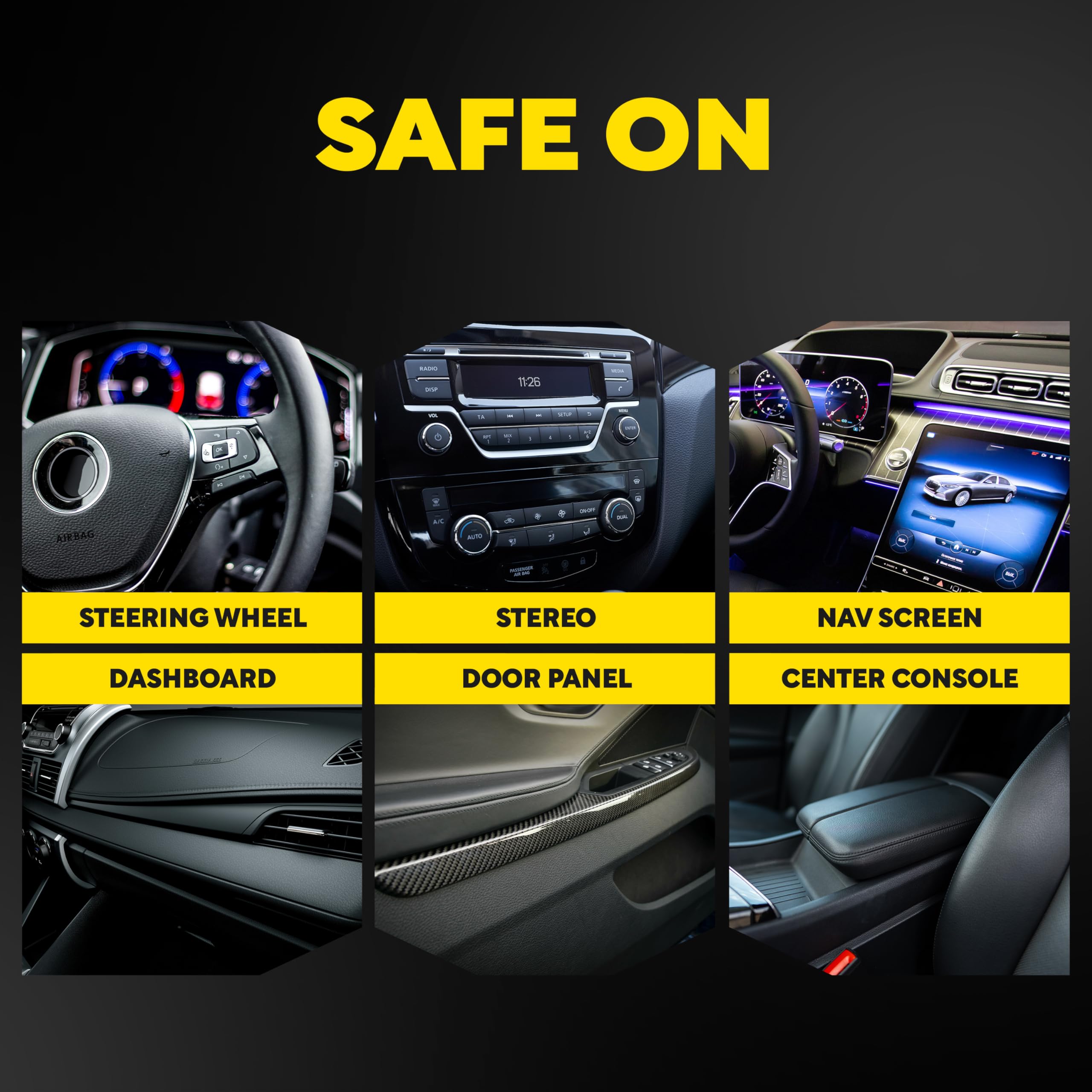 Meguiar's interior detailer UV protection feature label
