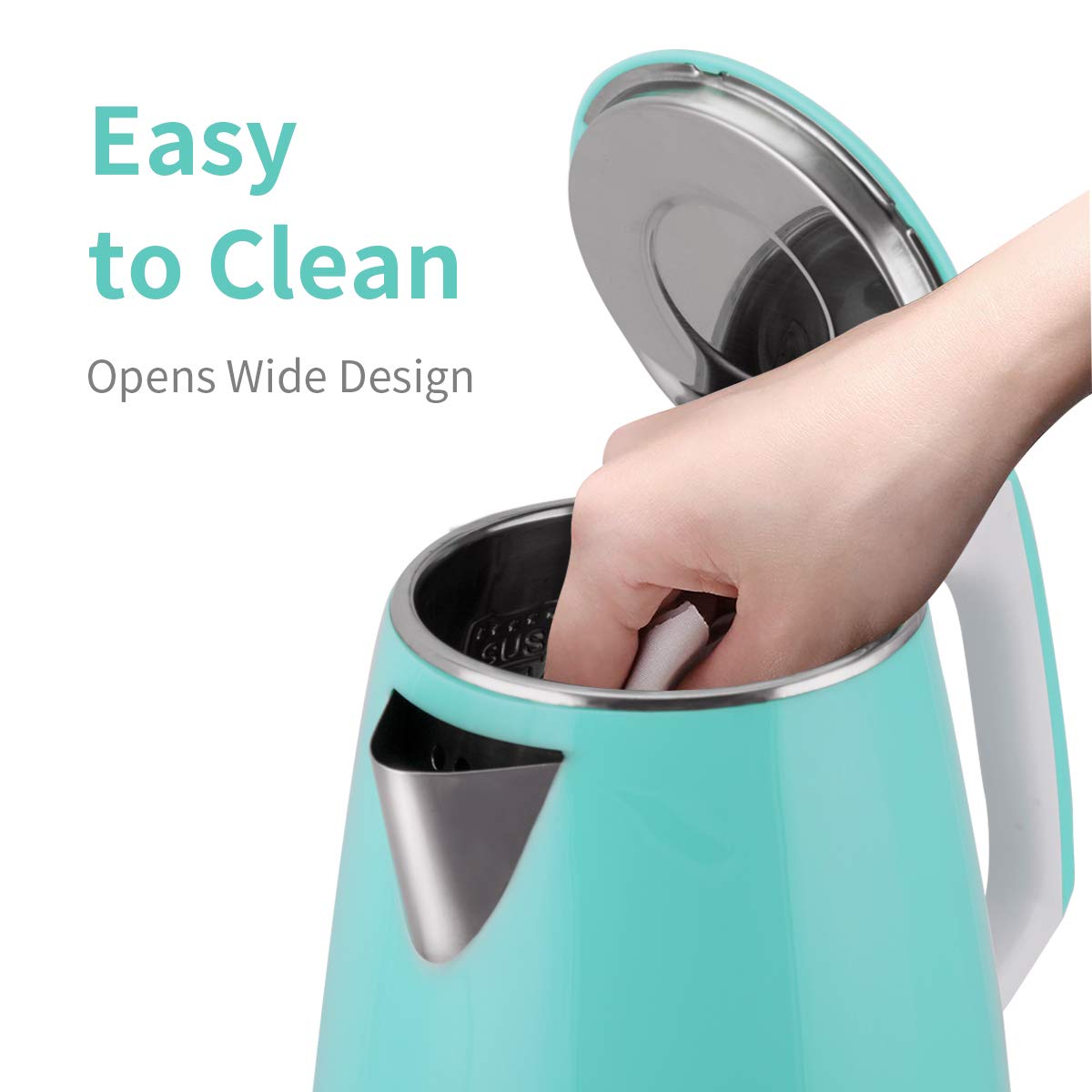 BPA Free exterior on MEISON kettle for safe handling