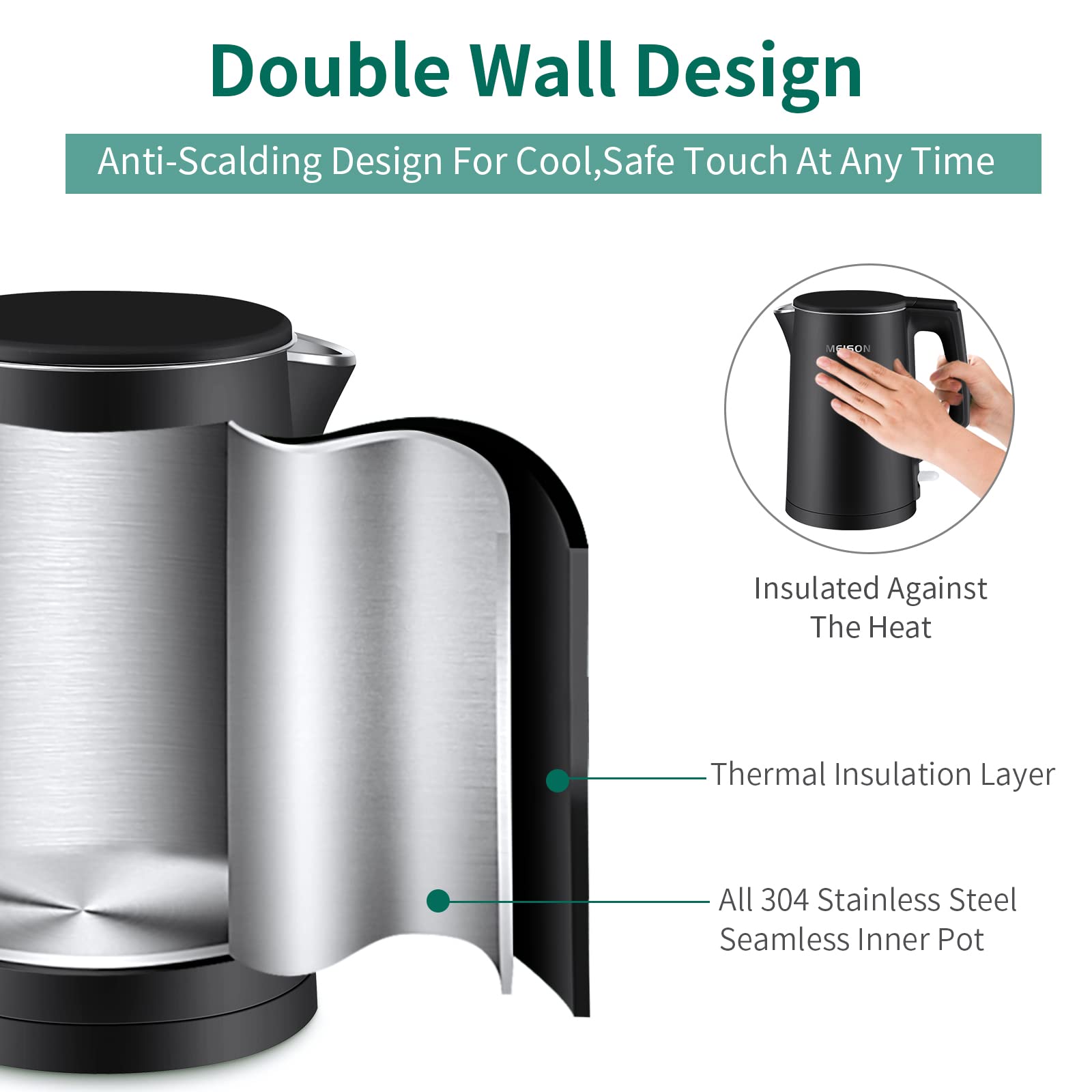 Double-wall construction MEISON kettle