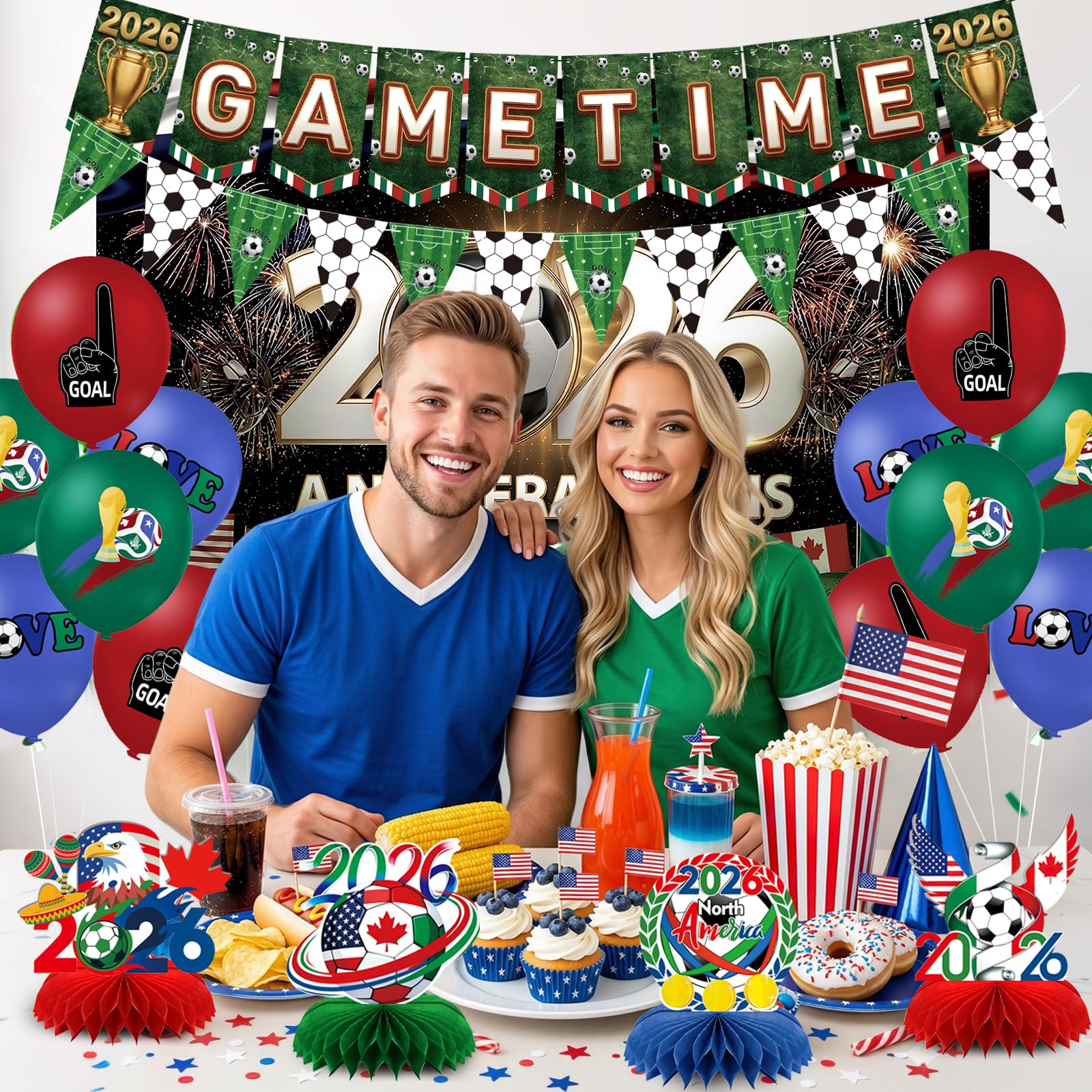 MEIWUTIE 3.6-inch cake topper for soccer party