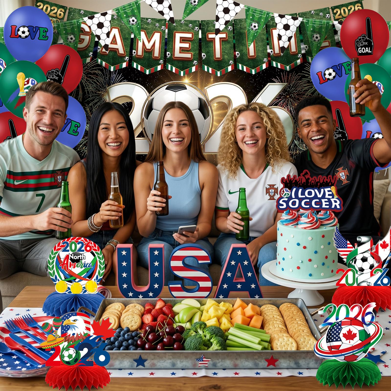 MEIWUTIE soccer party banners used for decor