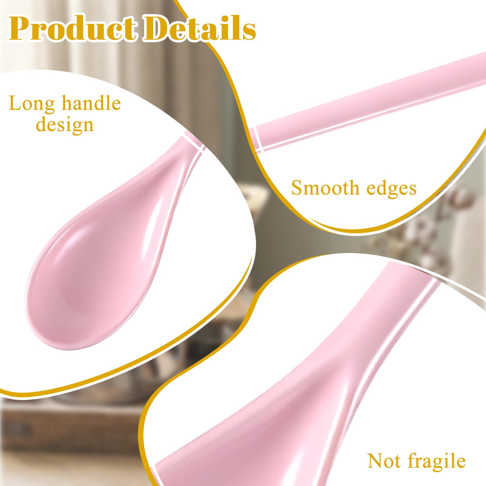 Melamine long spoons Beige color