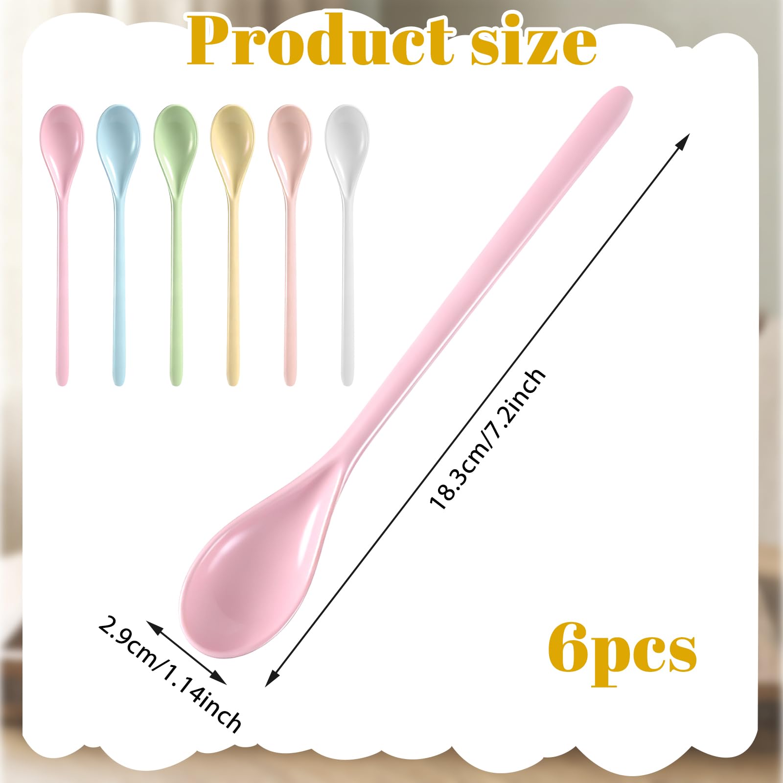 Melamine long spoons White color