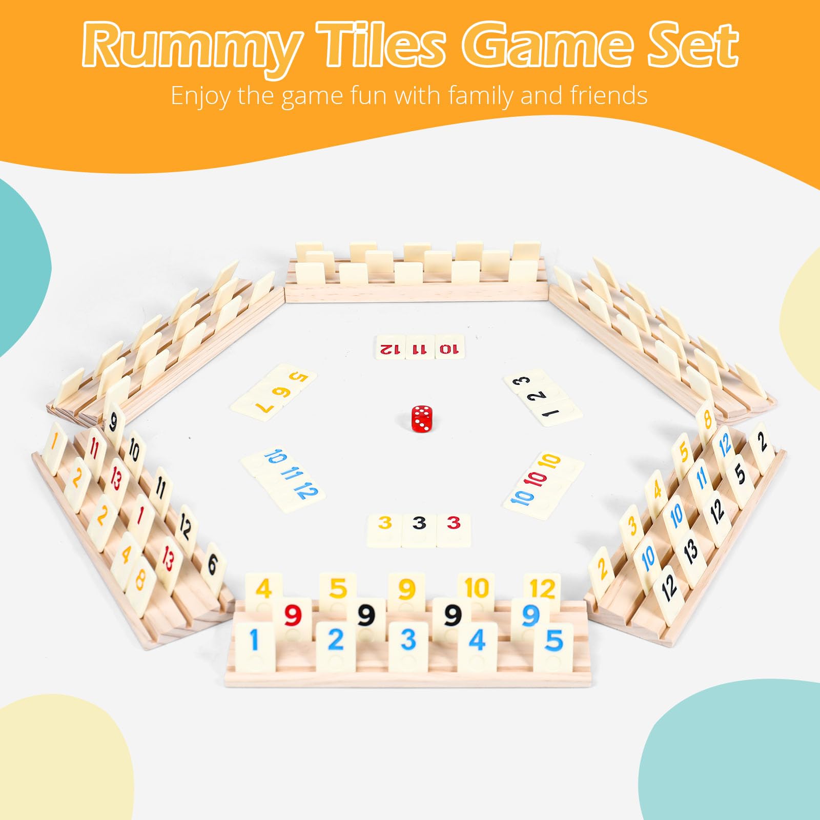 Zippered case and storage bag for Rummy Cube Set