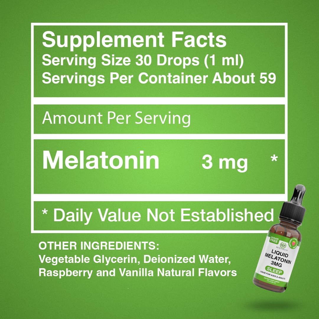 non-GMO alcohol-free melatonin formula packaging