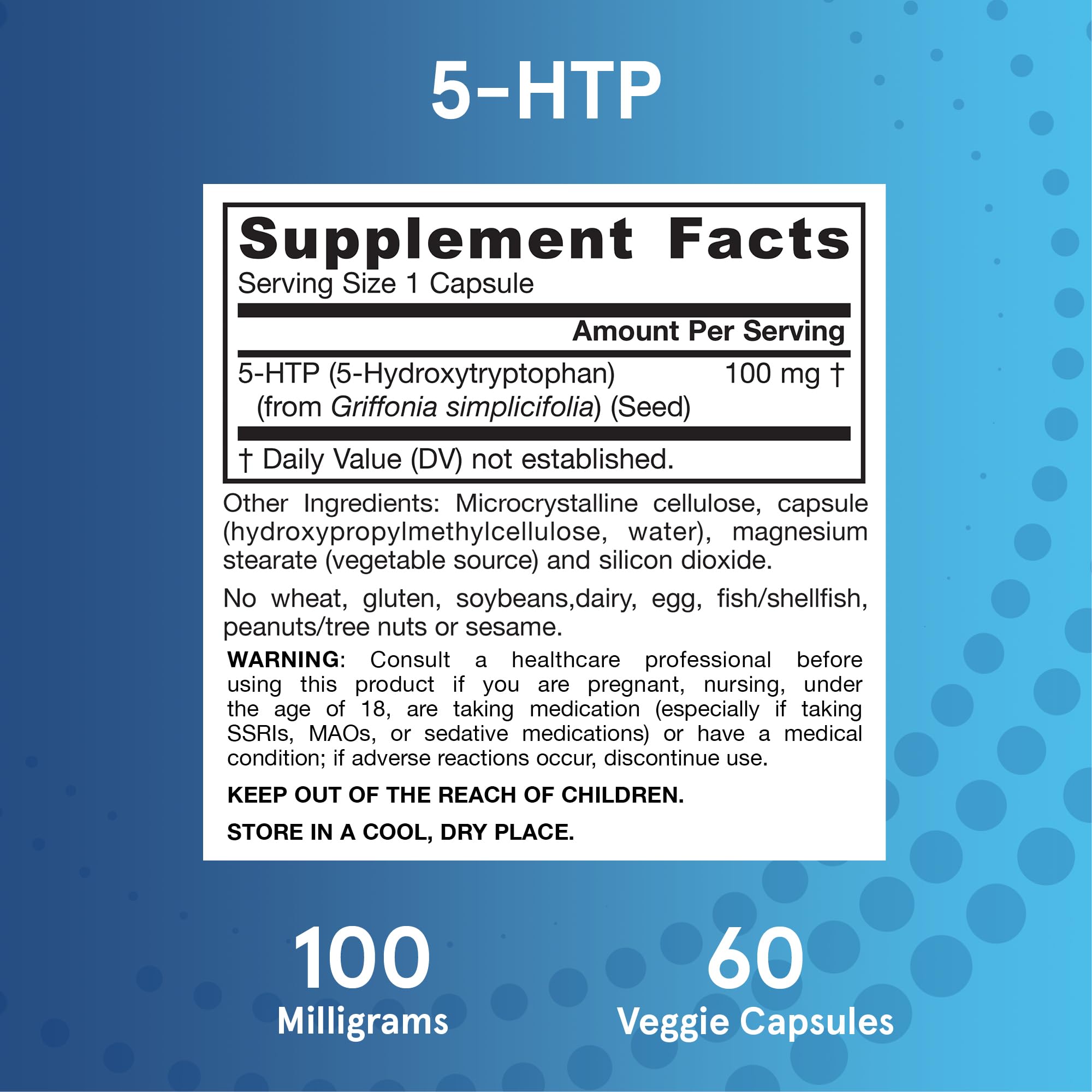 melatonin support from 5-HTP on packaging