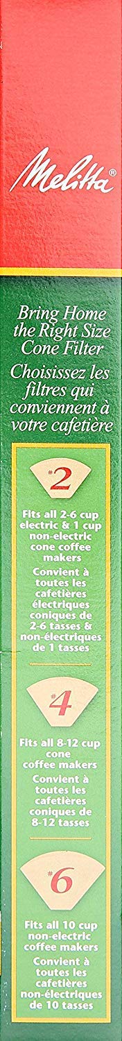 40 count Melitta cone filters four packs total 160