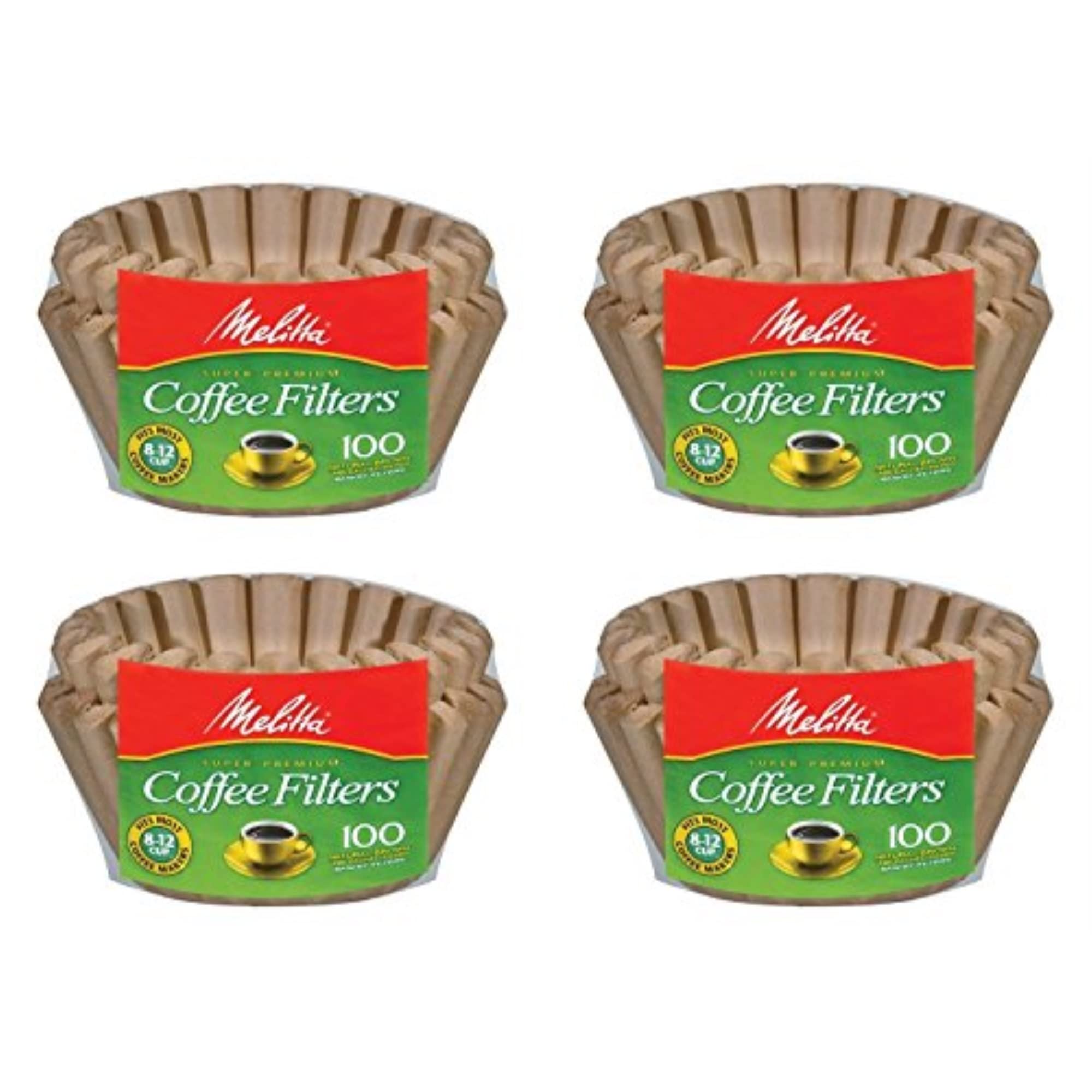 Melitta 8-12 cup basket filter paper natural brown 400 count