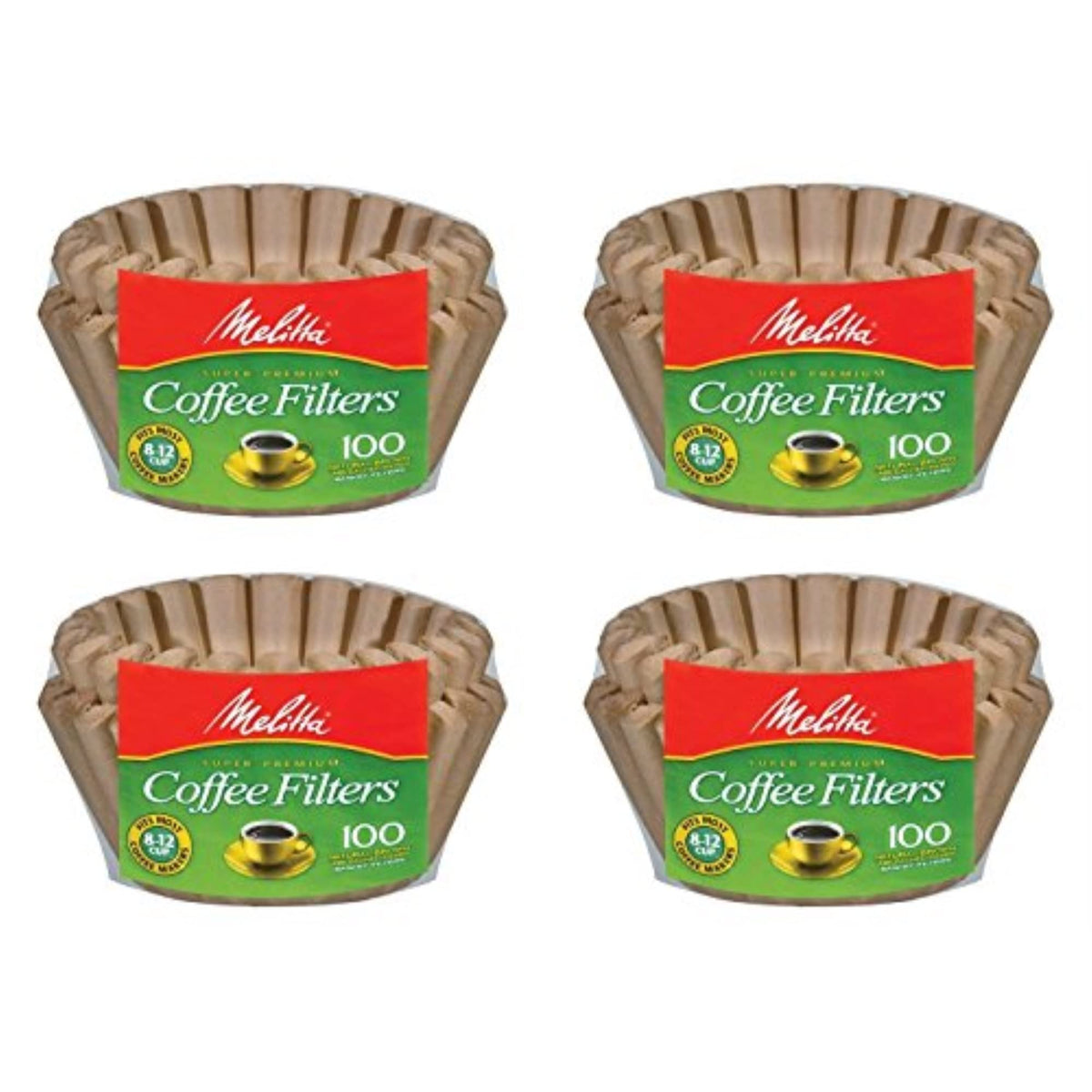 Melitta 8-12 cup basket filter paper natural brown 400 count