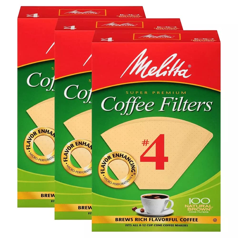 Melitta Cone Coffee Filters Made in U.S.A No.4 Cone