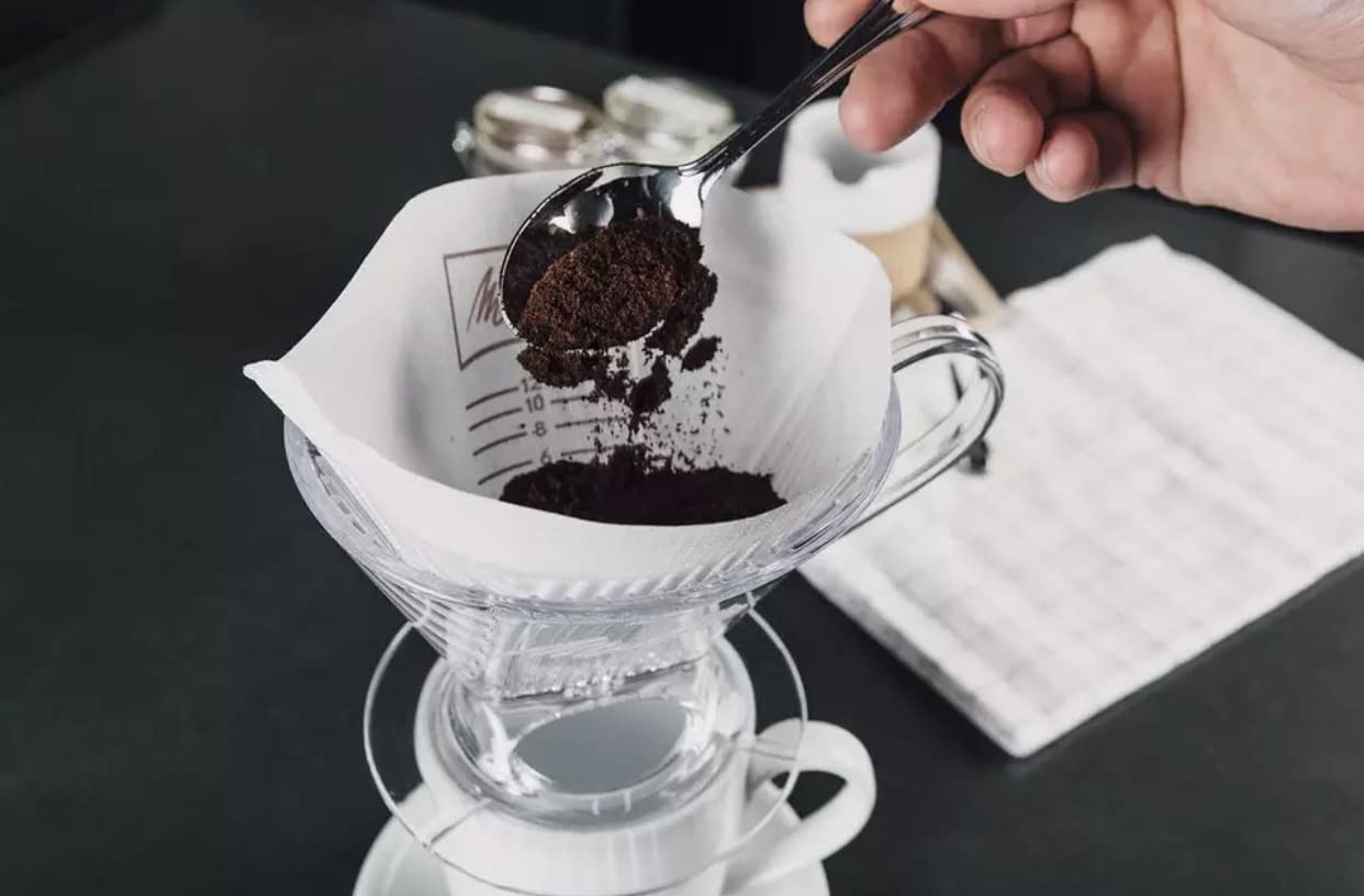 Natural color Melitta cone coffee filters