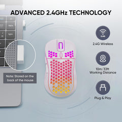 Wireless gaming mouse 10m range 2.4G USB receiver