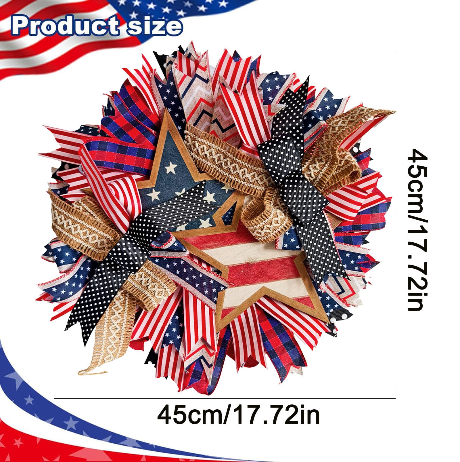 Memorial Day Independence Day wreath for home or venue