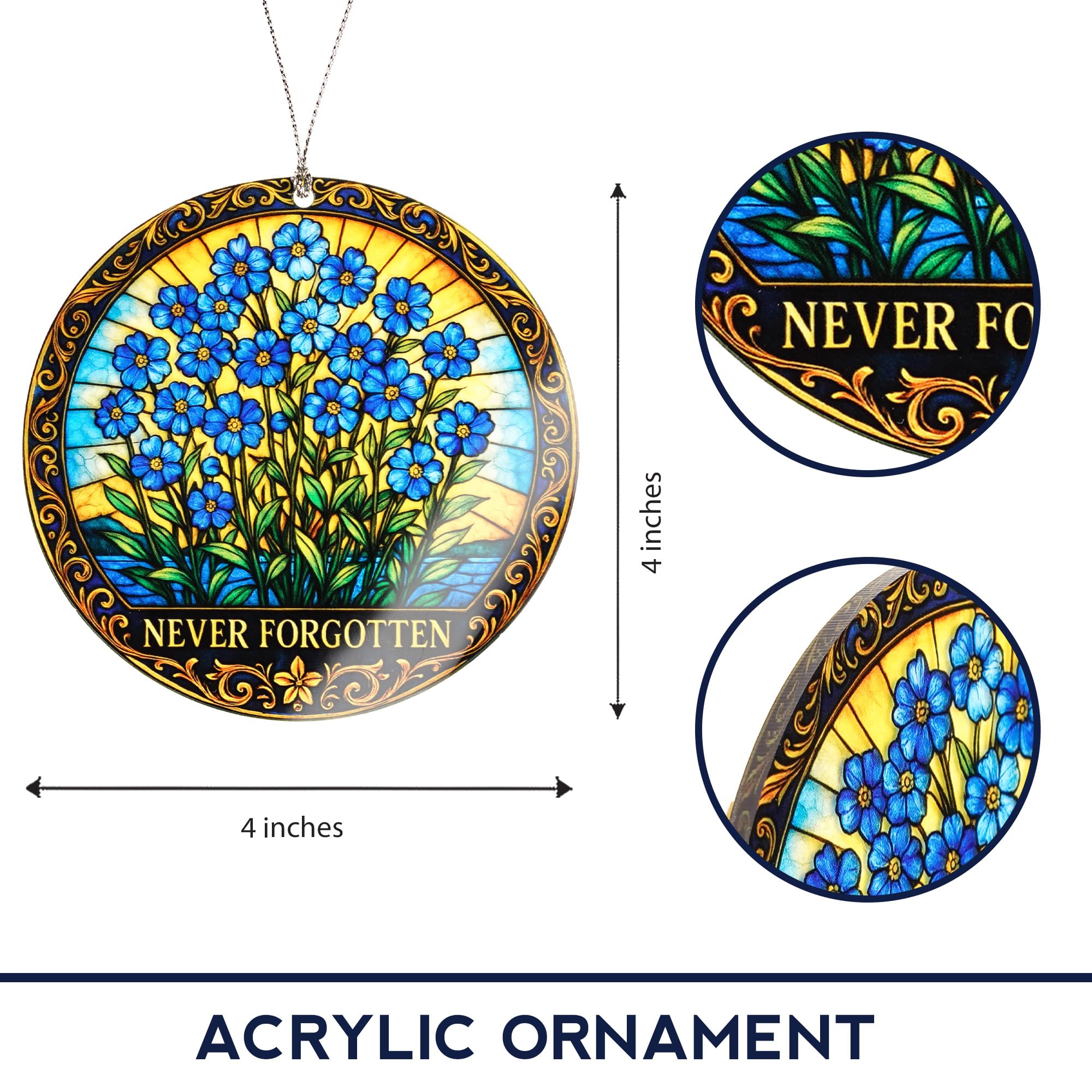 Sympathy gift ornament with story card packaging