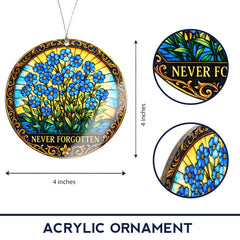 Sympathy gift ornament with story card packaging