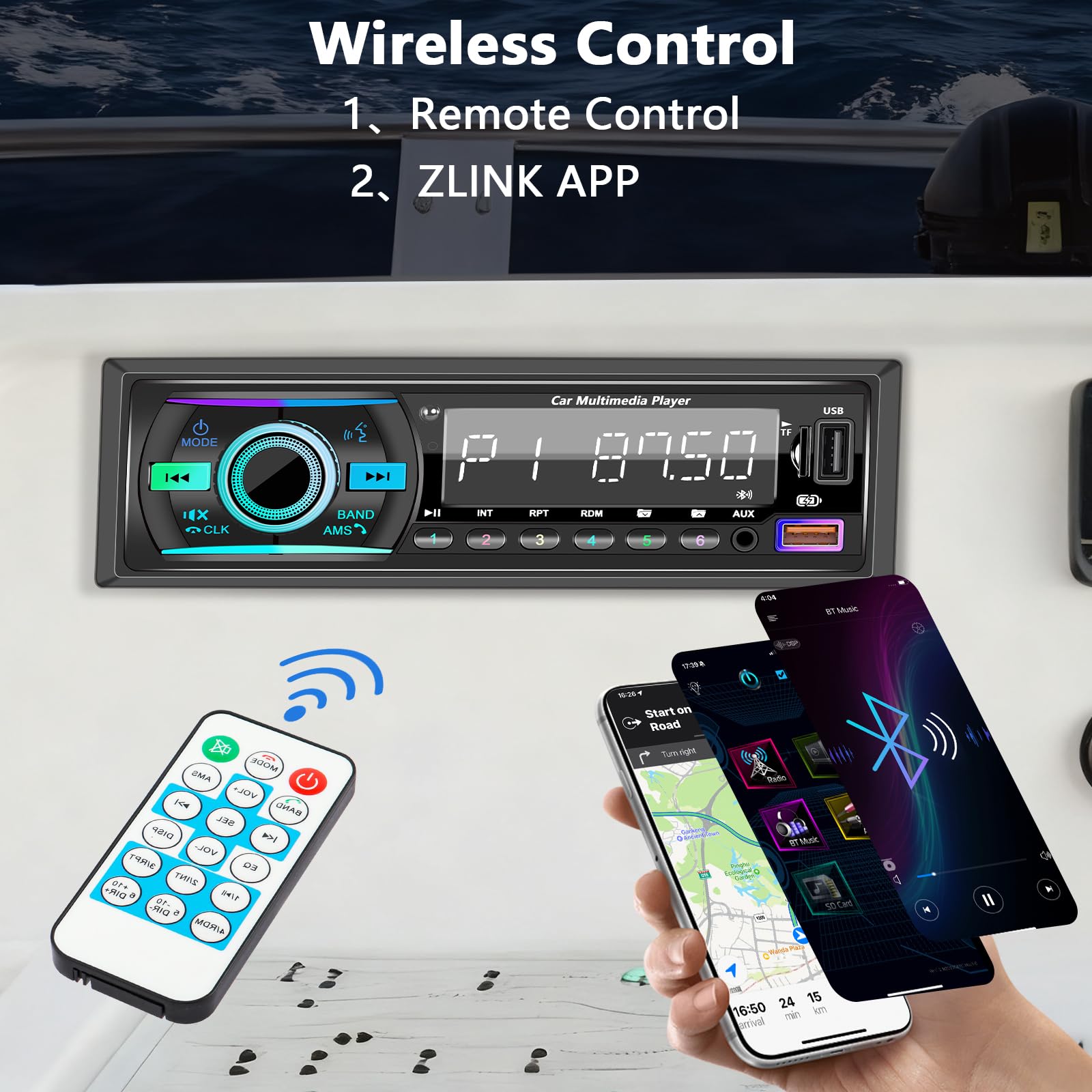 Memory presets for 30+ FM stations in the radio