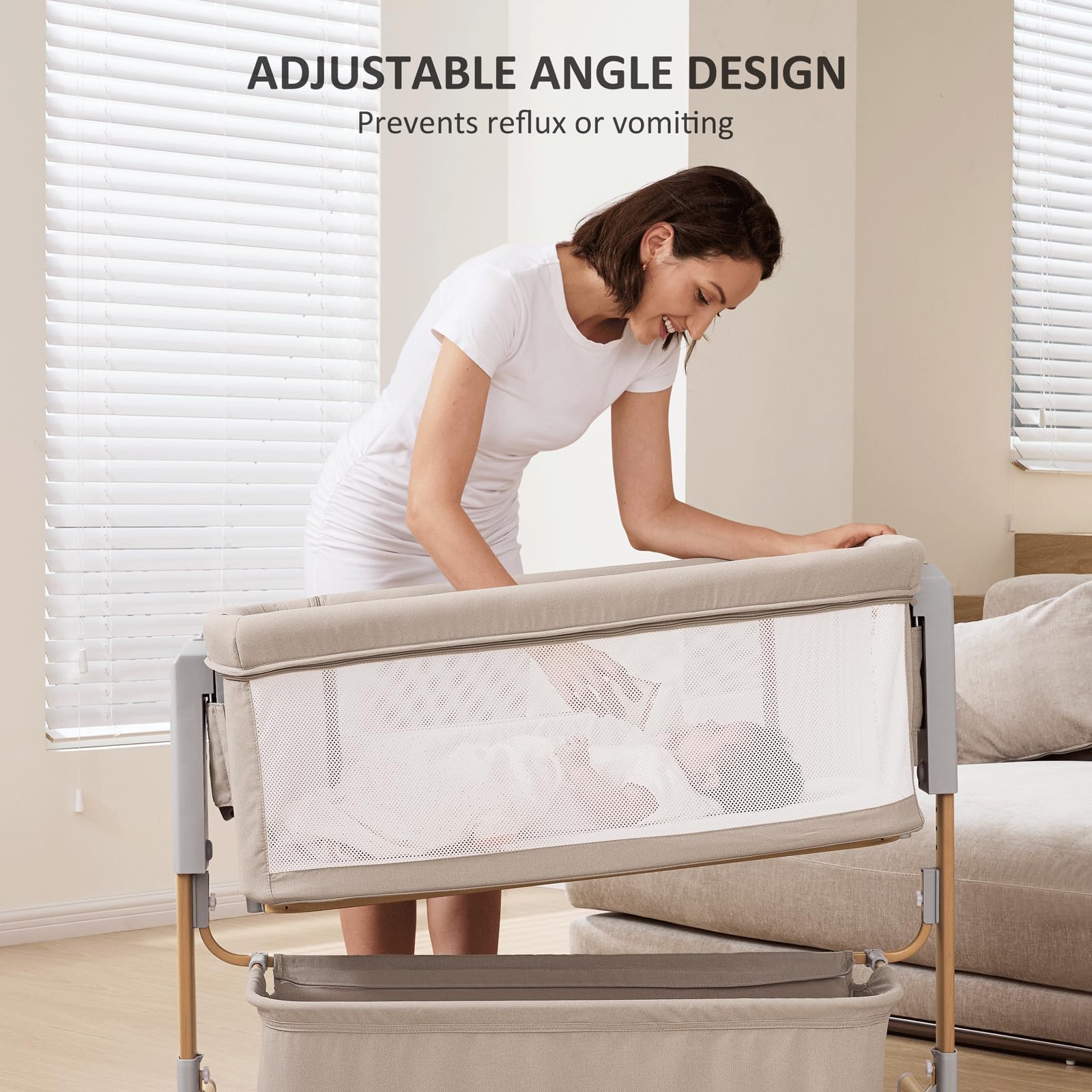 tool-free folding design with under-bed storage