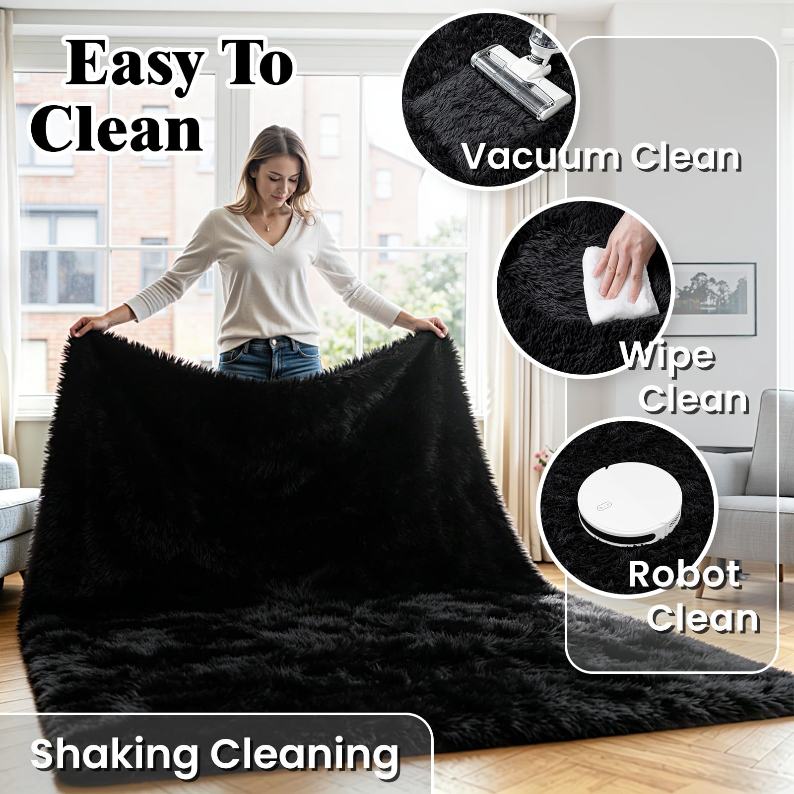 black 8x10 rug protecting hardwood floors with backing