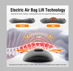 Ergonomic 135-degree curve contouring lumbar pillow