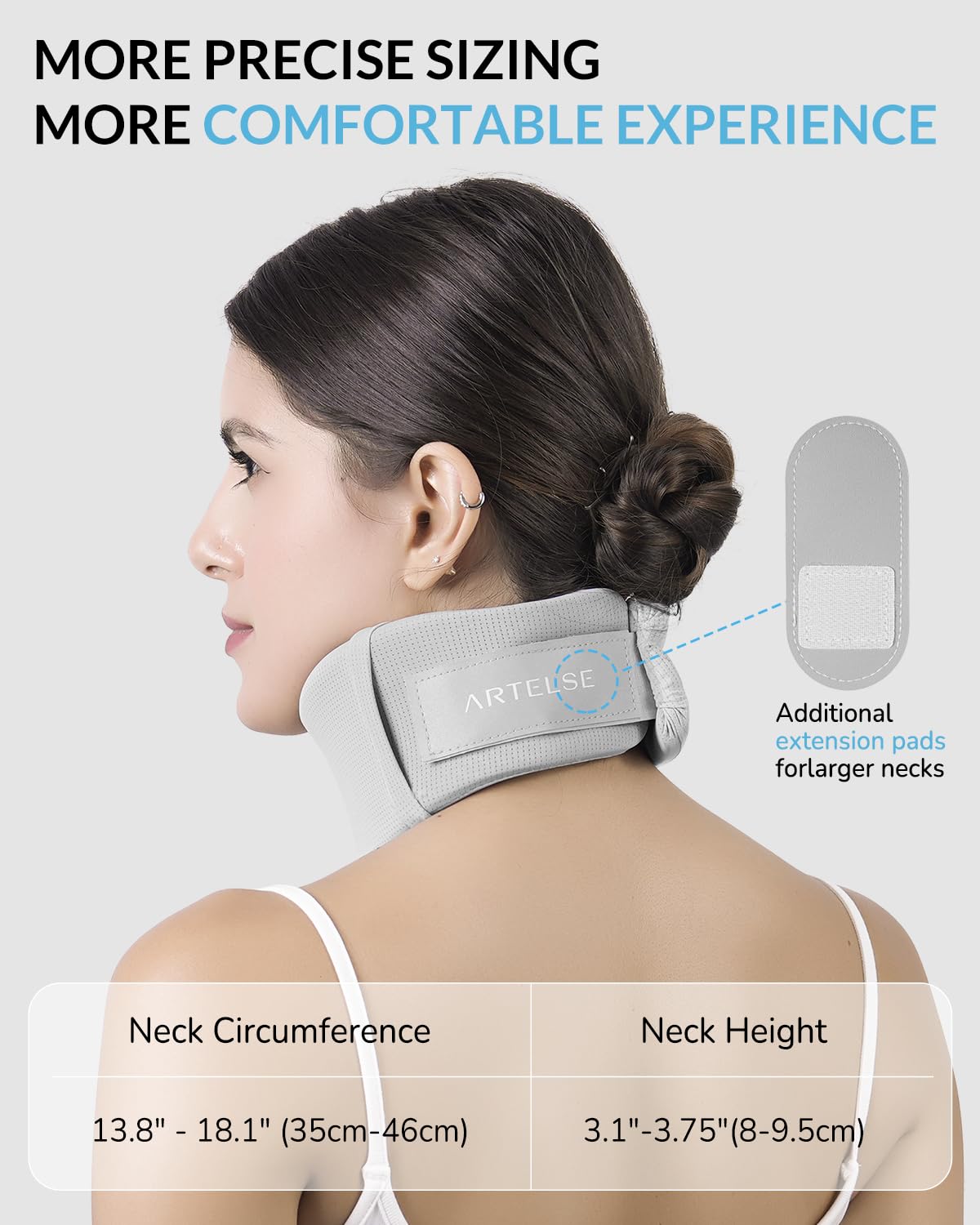 Lightweight breathable neck brace weighs 2.4OZ