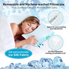 Contour cervical pillow supports head and neck