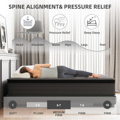 Gel-infused memory foam layer for cool sleep in this mattress