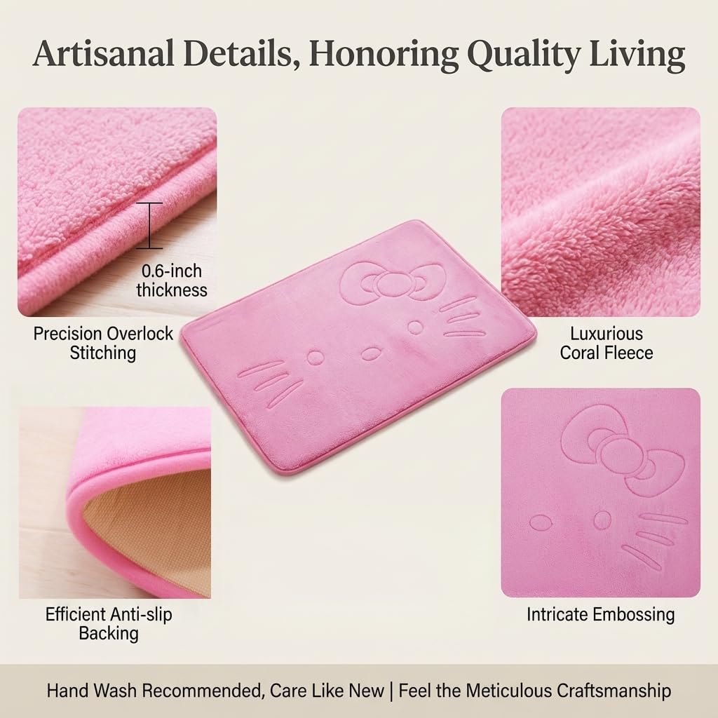 memory foam rug ultra-soft coral fleece