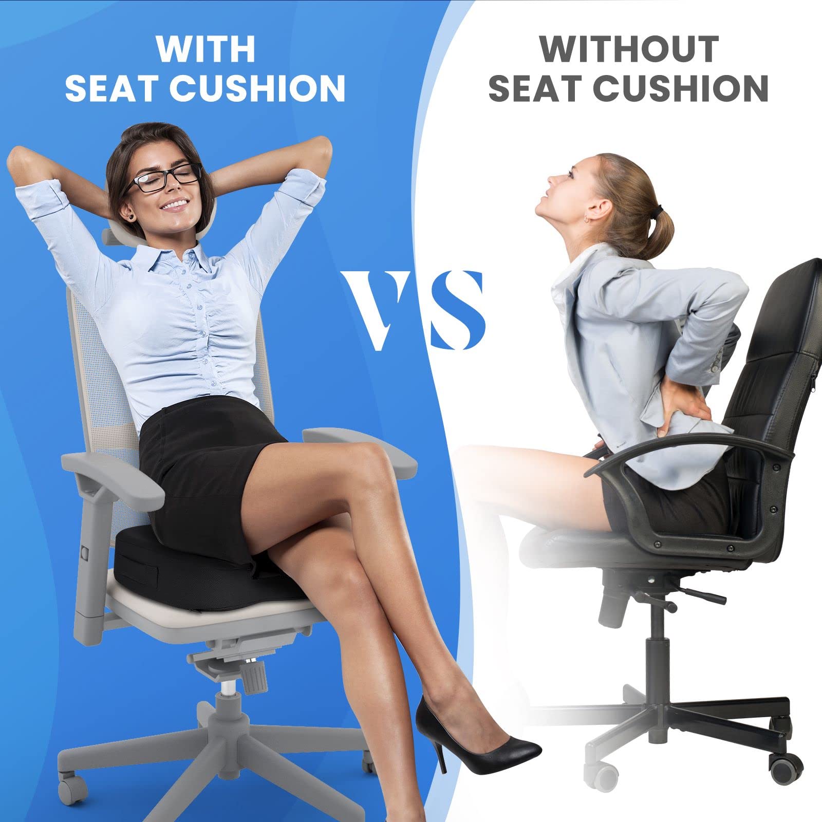 High density memory foam maintains flat seating surface