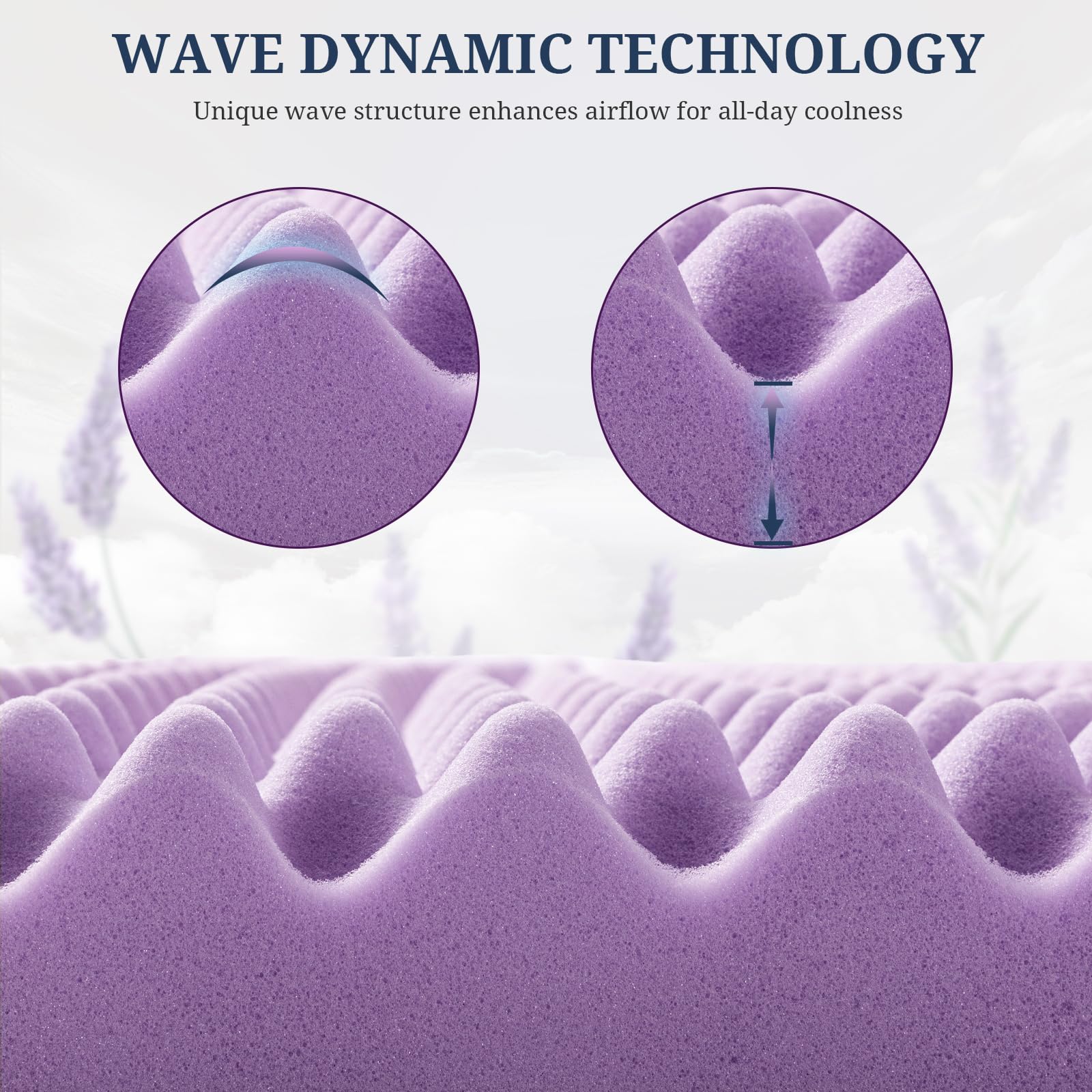 Memory foam topper improves spinal alignment