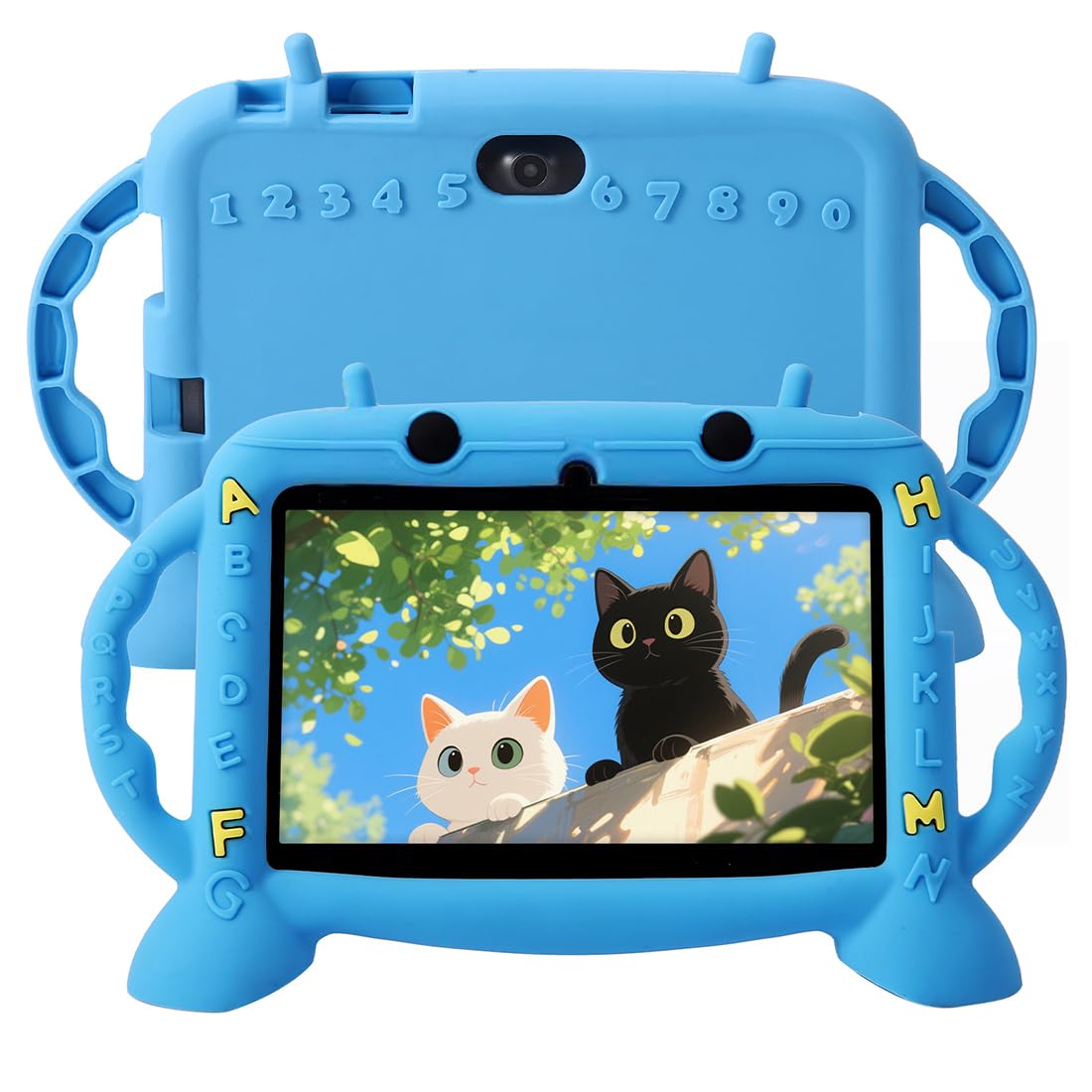 MengDash kids tablet 7 inch blue front view