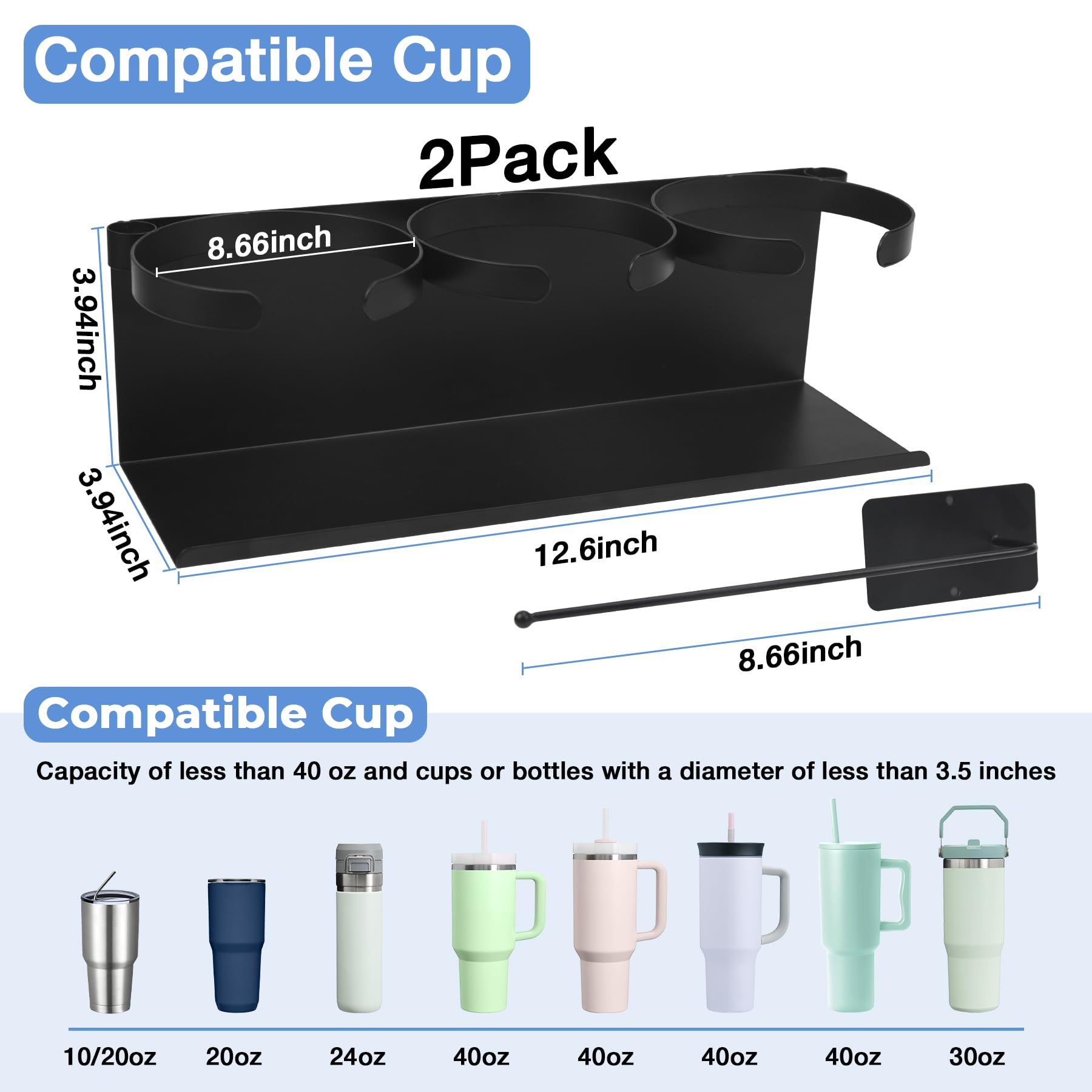 menoly 2pack cup holders for stanley tumblers