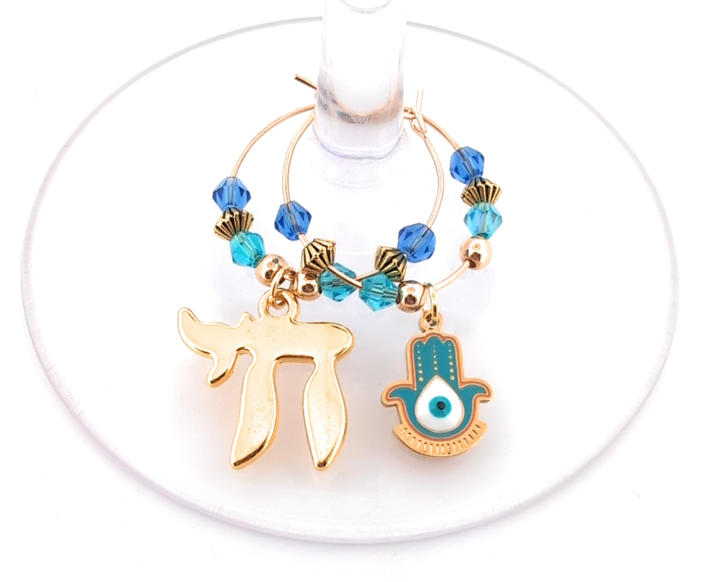 Dreidel symbol wine charm for party favors