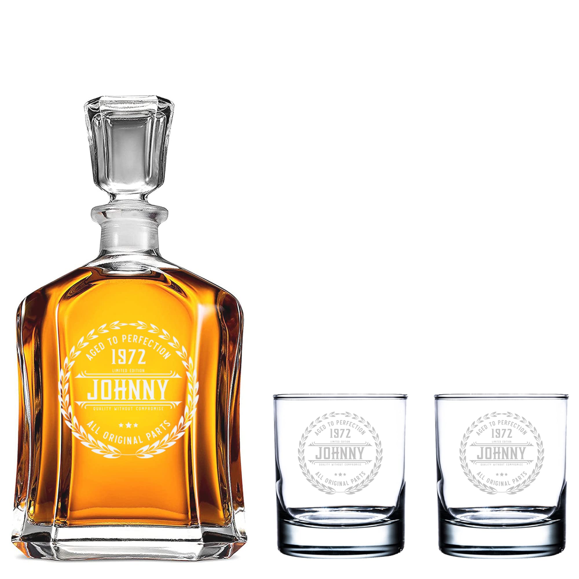 Mens whiskey gift decanter four designs
