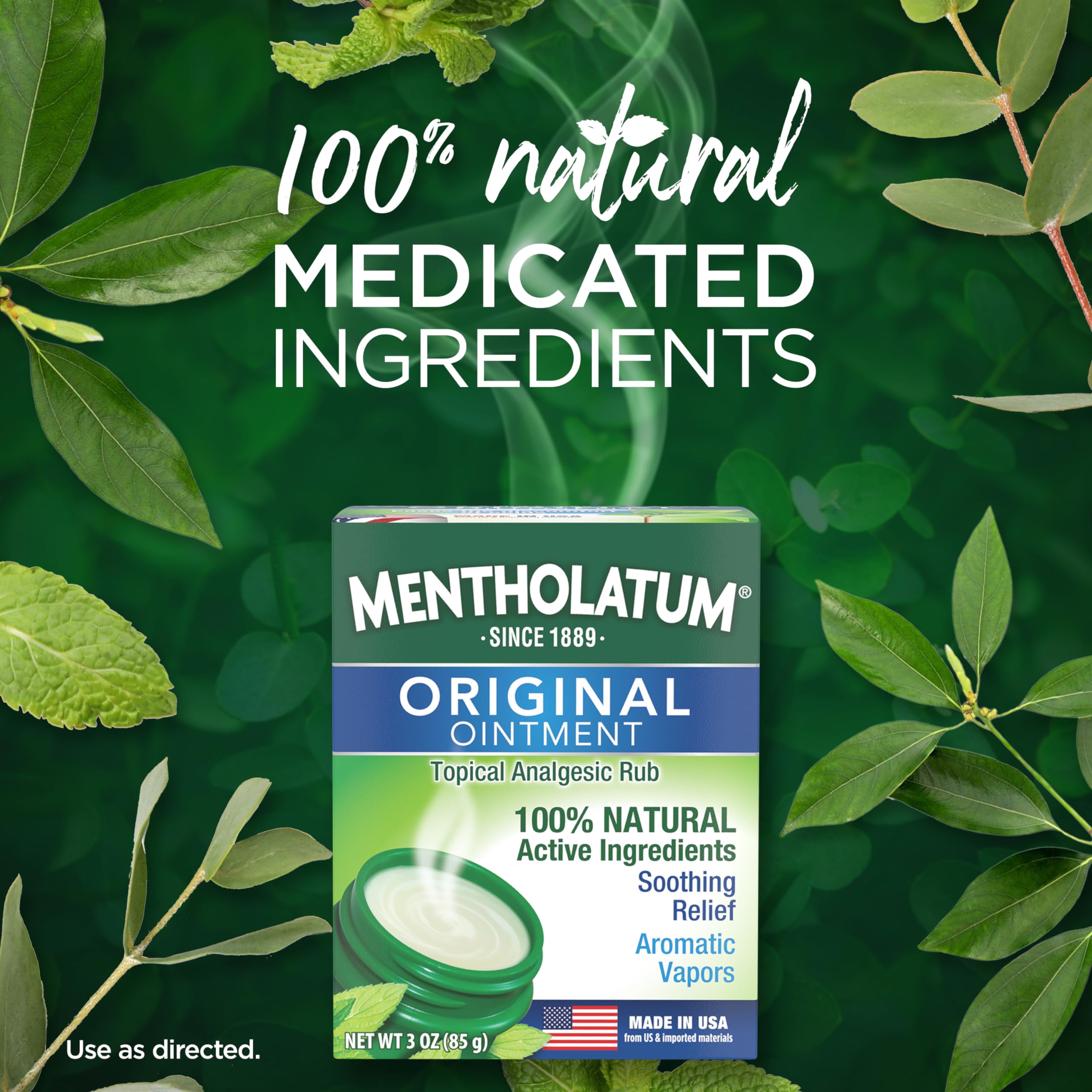 Mentholatum brand heritage 1889 referenced on packaging