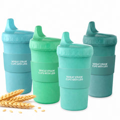 Meolibour 4 packs wheat straw sippy cups for toddlers product image