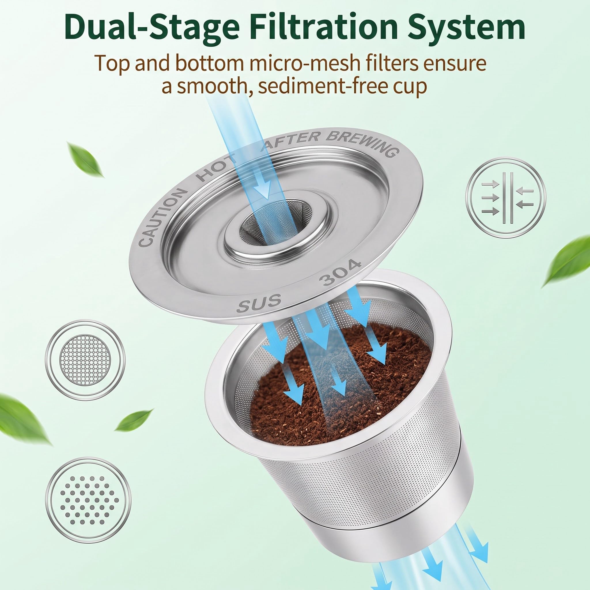 Ultra fine mesh filter for richer coffee extraction