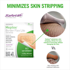 Showerproof Mepilex Border Flex Lite 3x3 in dressing
