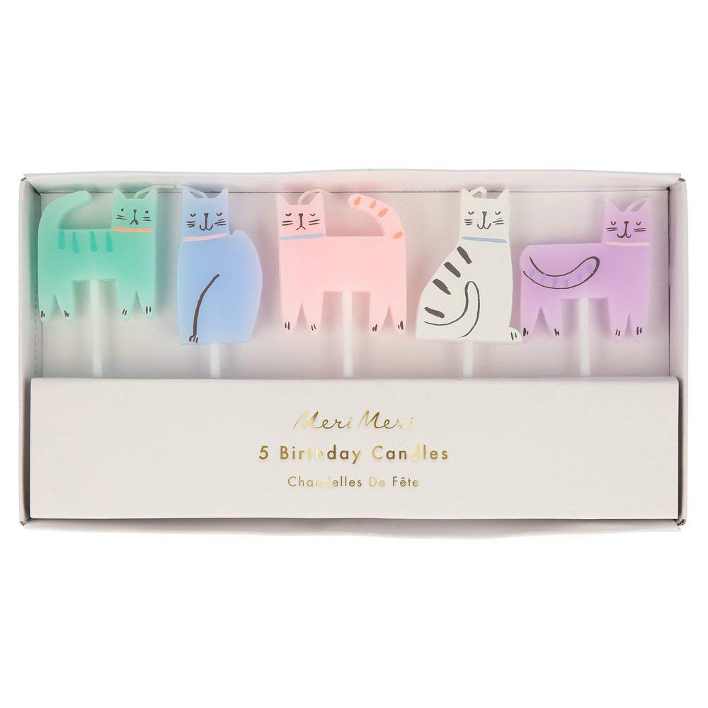 Height reference for Meri Meri Cat Candles 3.75 inches including stick