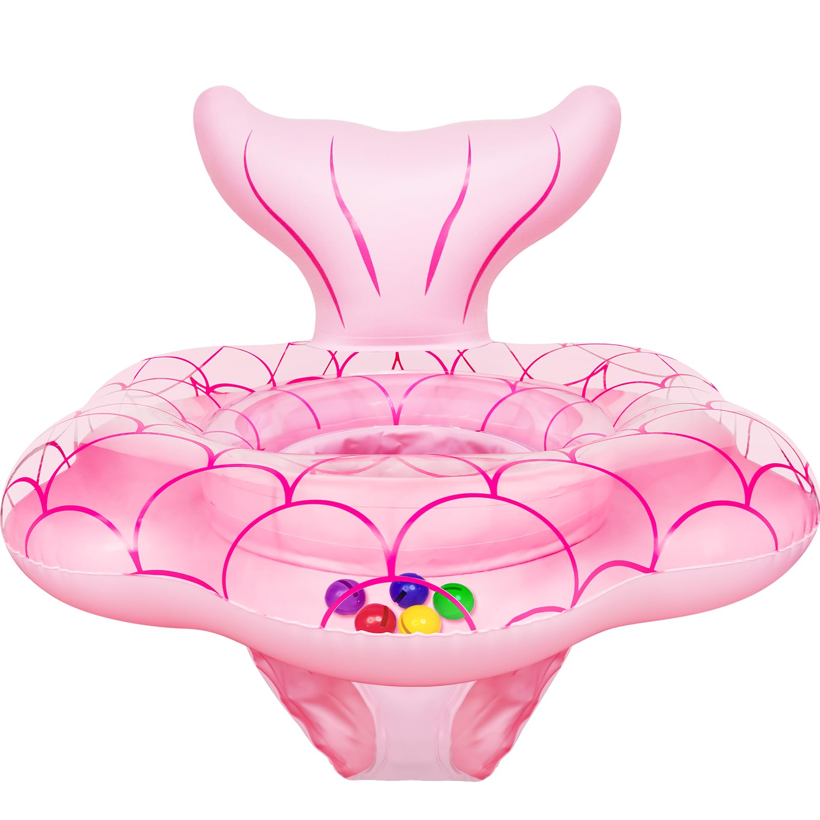 Mermaid Baby Pool Float 25.6 inch extra wide size for 6 to 36 months