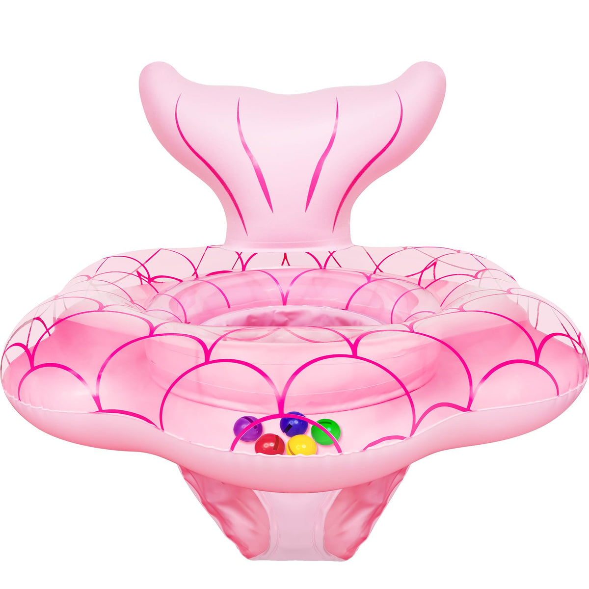 Mermaid Baby Pool Float 25.6 inch extra wide size for 6 to 36 months
