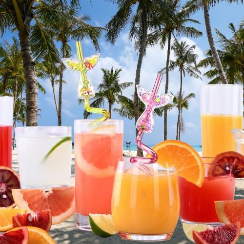 Six design styles mermaid straws for parties
