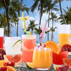 Six design styles mermaid straws for parties