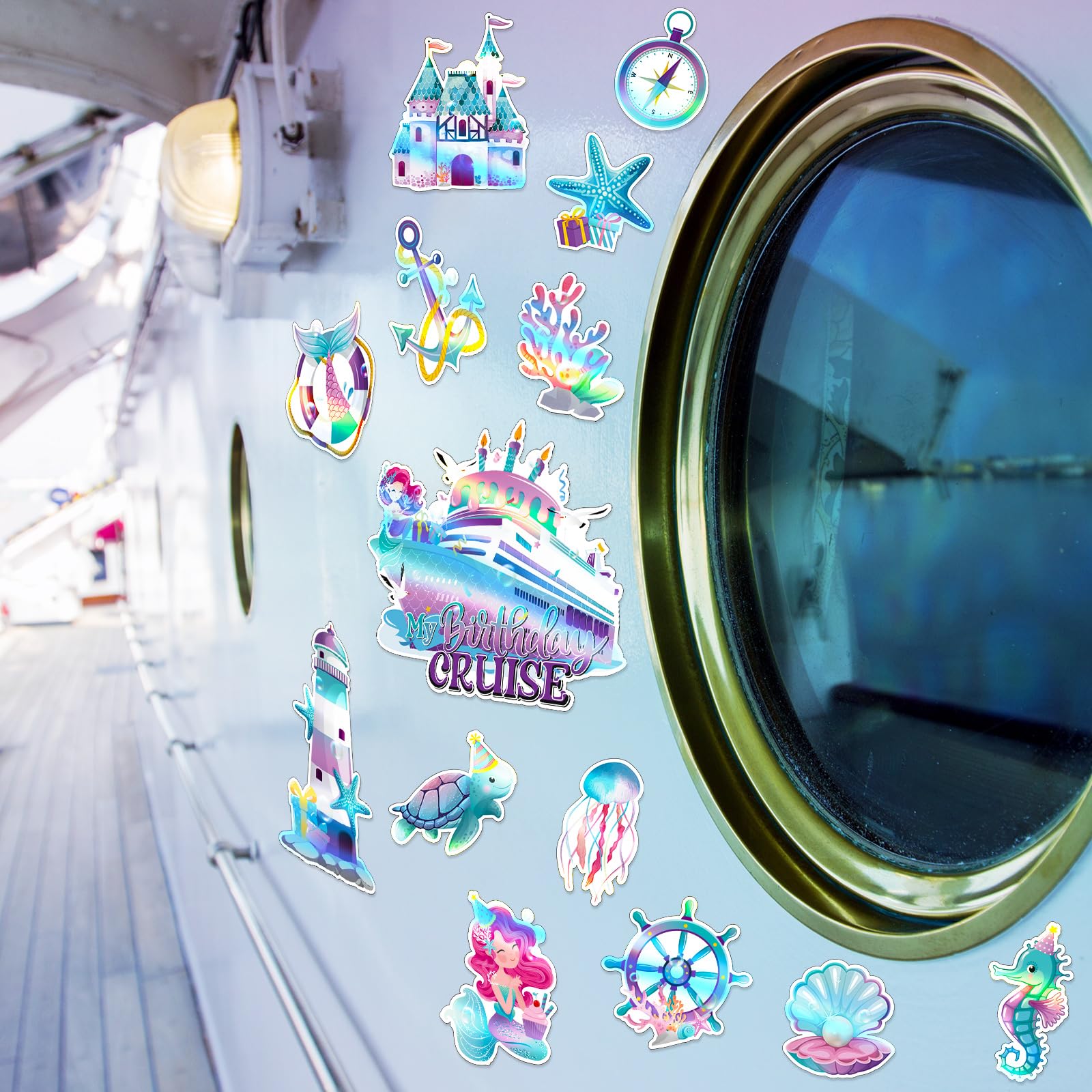 Magnetic mermaid decorations for refrigerator